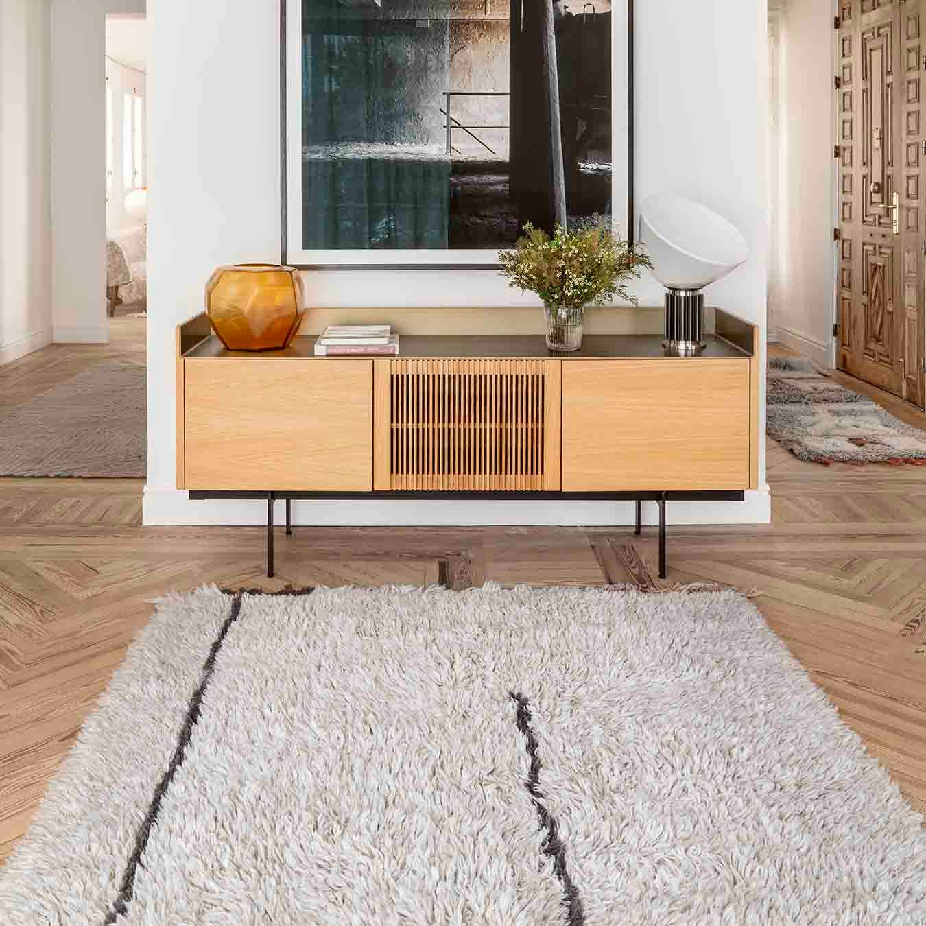Sandstone Lorena Canals Woolable Rug Autumn Breeze 5' 7 x 7' 11 Natural Almond Frost Base: Recycled Cotton Pile: 100% Wool 